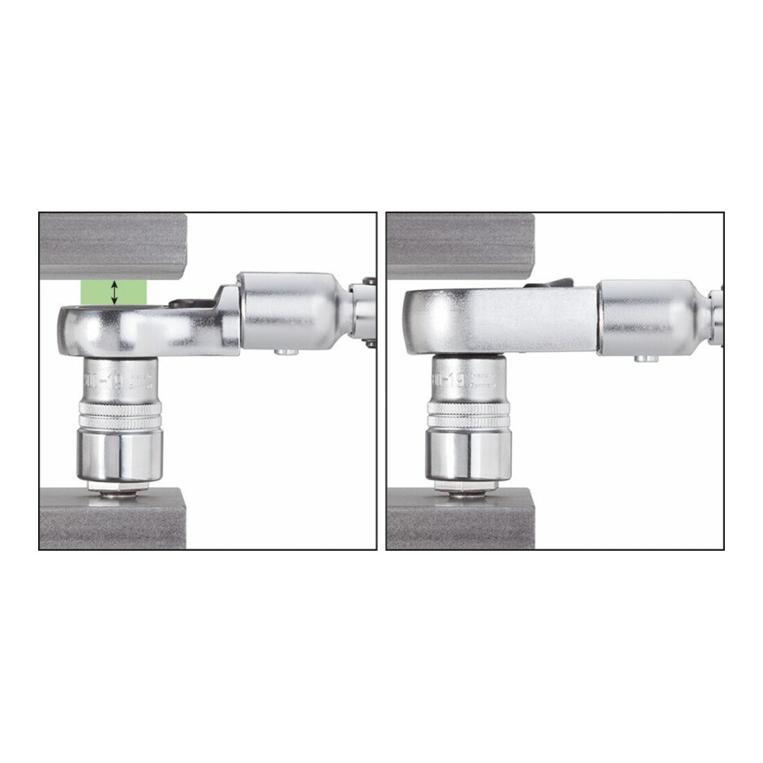 Cliquet emboîtable compact avec commutateur intégré 2-1/2 Pouces HAZET