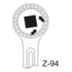 Cliquet réversible 2093 Z-84 1/4 po. 20 dents L. 129 mm avec carré travers. GEDO