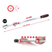 Cliquet réversible télescopique 1/2" KS Tools extra long, 72 dents-2
