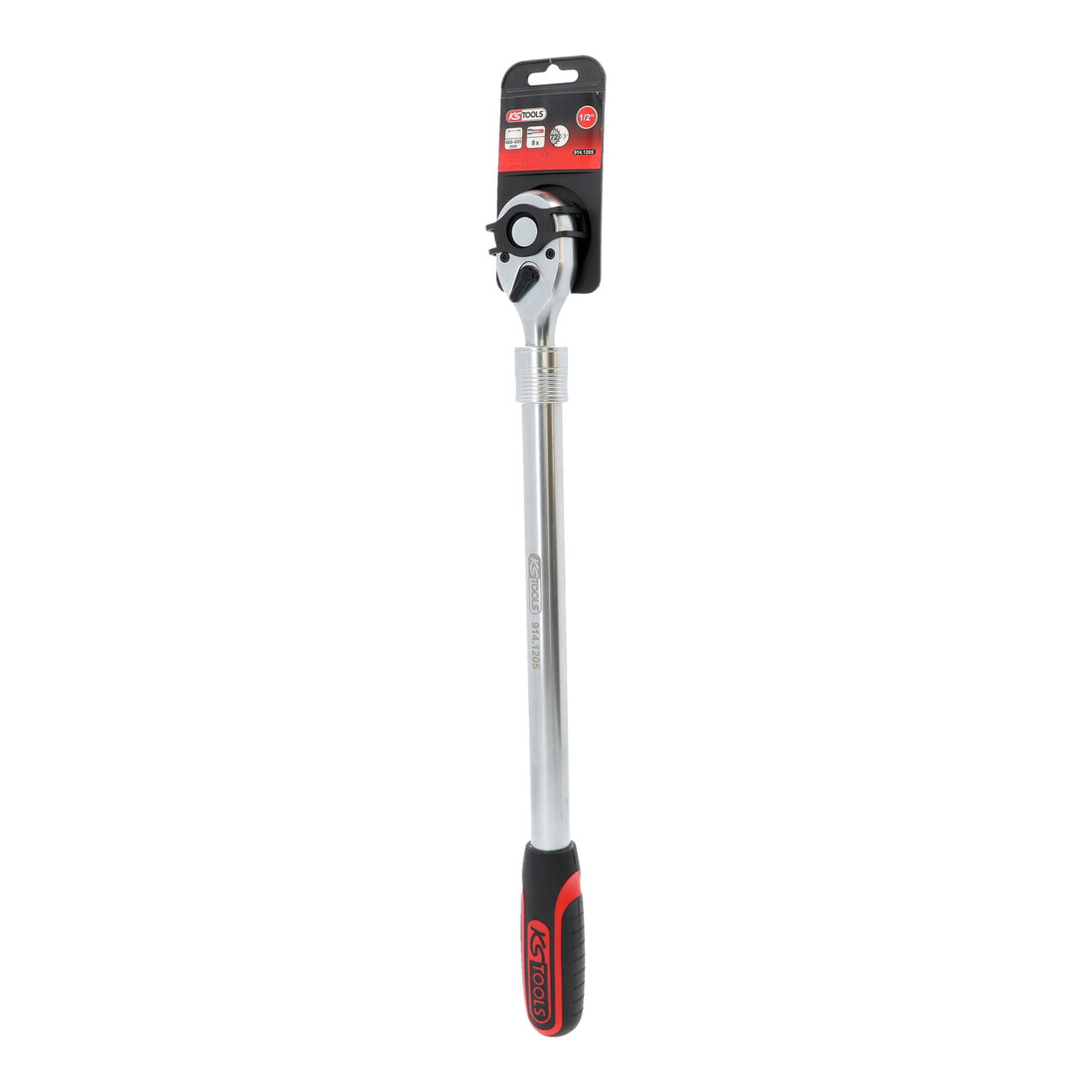 Cliquet réversible télescopique 1/2" KS Tools extra long, 72 dents