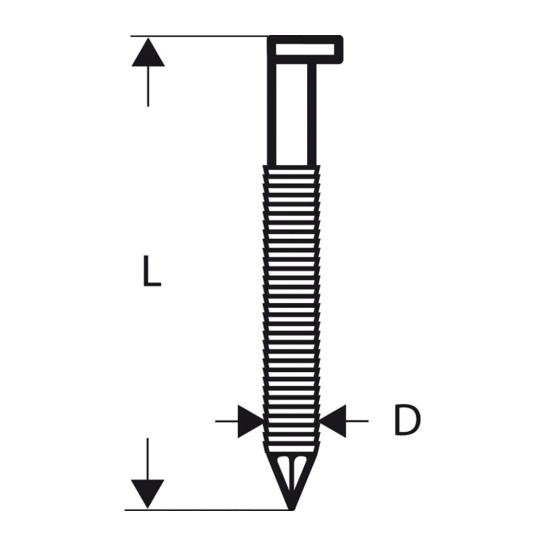 Clou à lame en D Bosch SN34DK 65RG,2,8 mm 65 mm galvanisé rainuré