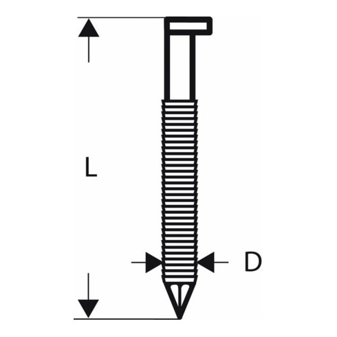 Clou à tête en D Bosch SN34DK 65R 2,8 mm 65 mm Rainure à blanc 65 mm