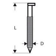 Clou à tête en D Bosch SN34DK 65R 2,8 mm 65 mm Rainure à blanc 65 mm-2