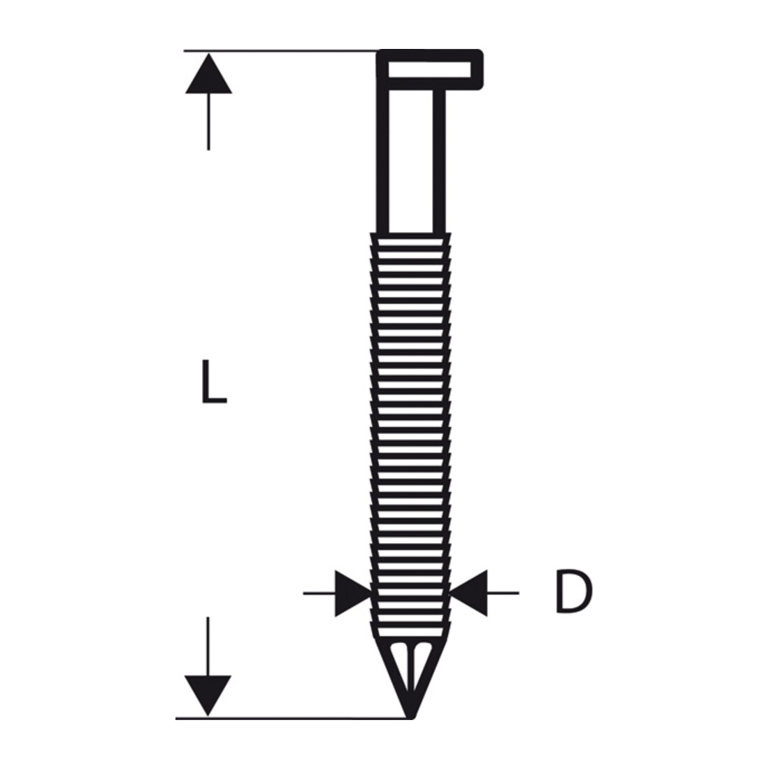 Clou à tête en D Bosch SN34DK 65R 2,8 mm 65 mm Rainure à blanc 65 mm