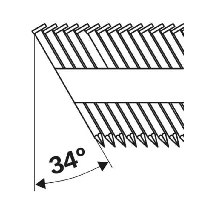 Clou à tête en D Bosch SN34DK 80 3,1 mm 80 mm flan lisse 80 mm