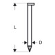 Clou à tête en D Bosch SN34DK 90G 3,1 mm 90 mm galvanisé lisse lisse-2