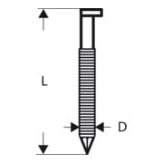 Clou à tête en D Bosch SN34DK 90R 3,1 mm 90 mm Rainure à blanc 90 mm-2