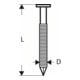 Clous à tête ronde Bosch 21° pour cloueurs pneumatiques Bosch, RHG-1