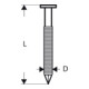Clou à tête ronde Bosch SN21RK 90RG 3,1 mm 90 mm galvanisé rainuré