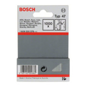 Clou d'agrafeuse Bosch type 47, 1,8 x 1,27 x 28 mm, paquet de 1000