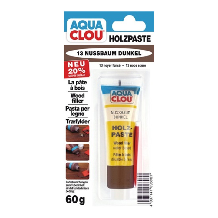 CLOU Holzpaste Farbe 13 nussbaum dunkel 60g Tube