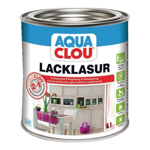CLOU Lacklasur L17 COMBI Farbe 07 dunkelnussbraun 375 ml Dose