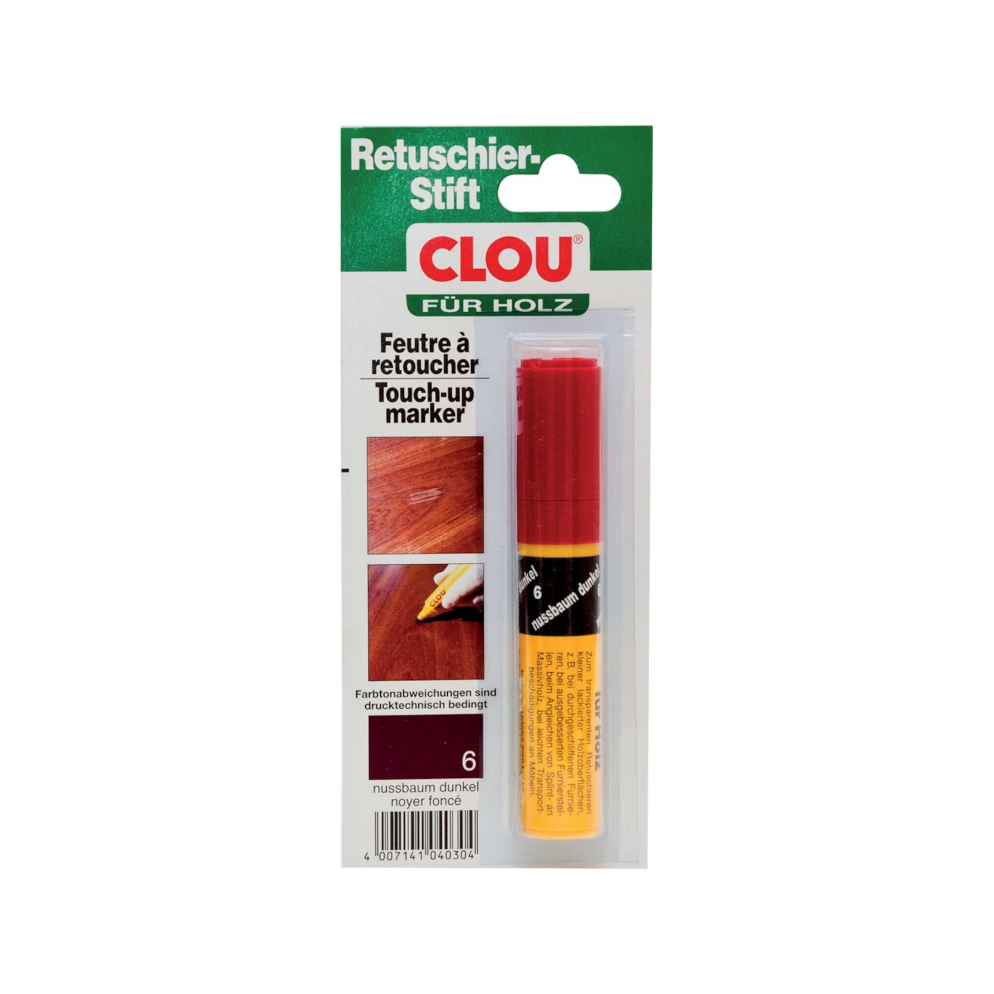 CLOU Retuschierstift Farbe 06 nussbaum dunkel Pen-System