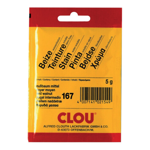 CLOU Teinture en bidon (à base d'eau) n° 167 noyer moyen
