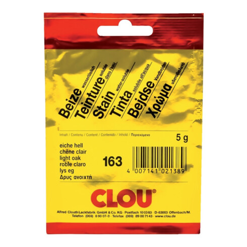 CLOU Teinture en boîte (à base d'eau) n° 163 chêne clair