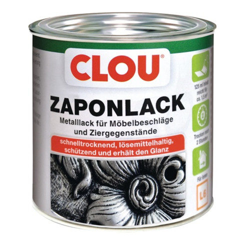 CLOU Zaponlack (Metallfirnis) L6 farblos glänzend 125 ml Dose