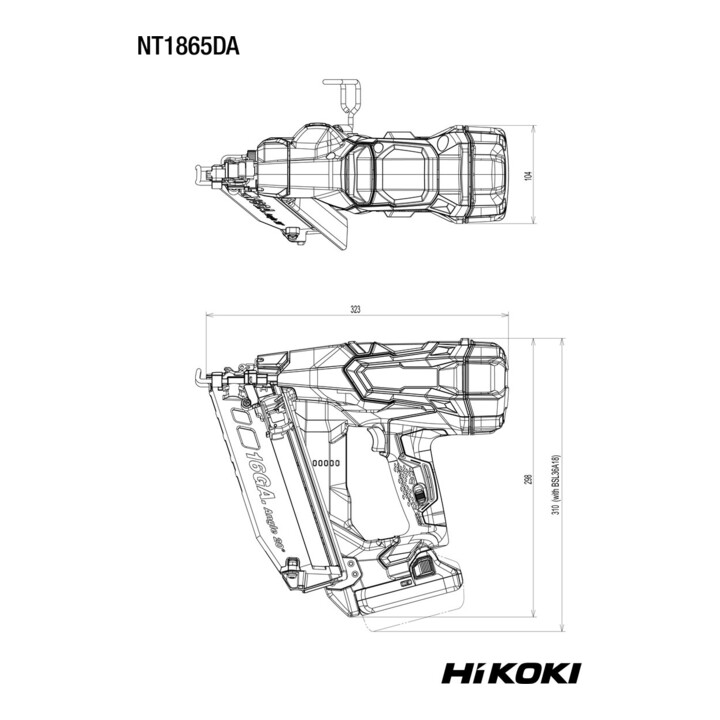Cloueur sans fil (20°) HiKOKI 18V NT1865DA Basic (HSC IV)