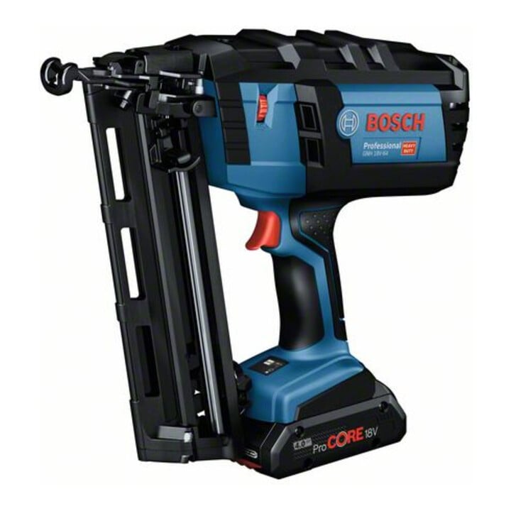 Cloueur sans fil GNH 18V-64 Bosch : 2x batterie ProCORE18V 4,0Ah, L-BOXX