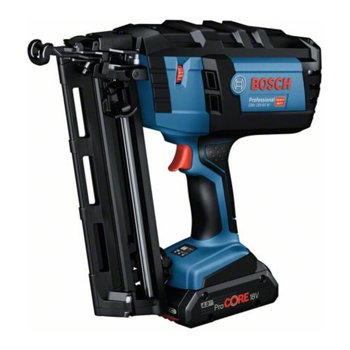 Cloueuse sans fil GNH 18V-64 M Bosch : 2x batterie ProCORE18V 4,0Ah, L-BOXX
