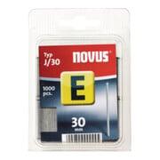 Clous type J L. 30 mm l. fil 1,20 mm avec tête 1000pces/carton NOVUS
