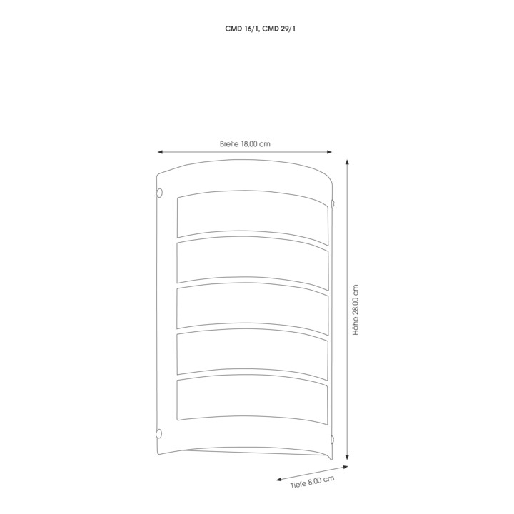 CMD Applique murale acier inoxydable E27 29/1/BM