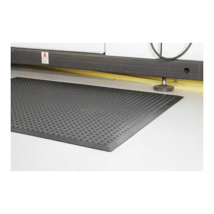 COBA Revêtement de sol de poste de travail Tapis prêt à l’emploi L900×I600×P14mm noir caoutchouc nitrile