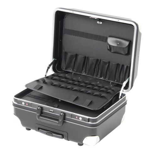 Coffre à outils Hepco & Becker Coffre à outils robuste XXL anti-rupture avec système de roulettes intégré + verrouillage TSA