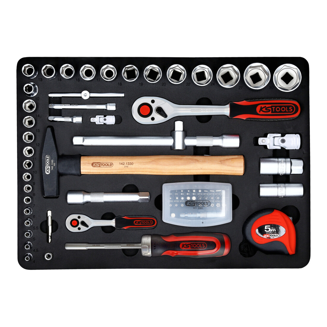 Coffre à outils KS Tools 1/4"+1/2" 127 pcs.