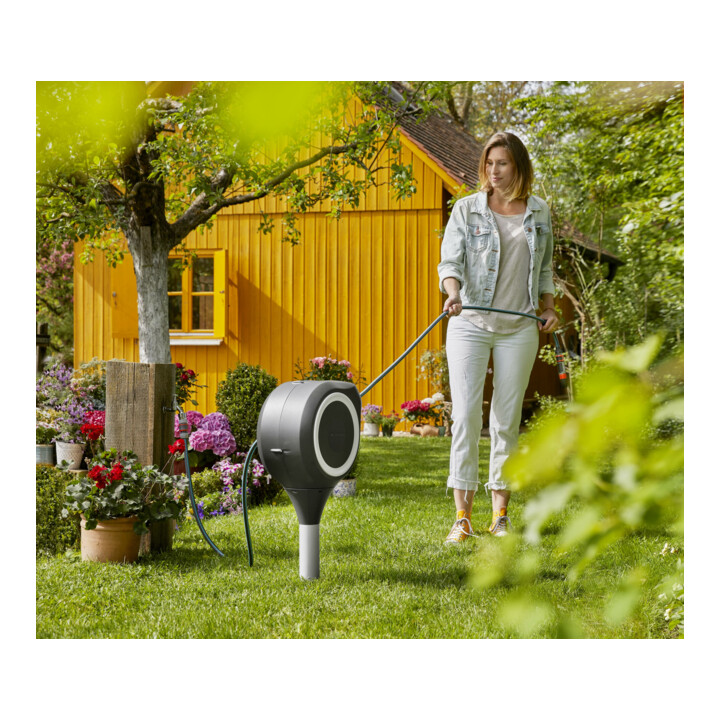 Coffre à tuyaux de jardin RollUp S GARDENA (blanc) 15 m