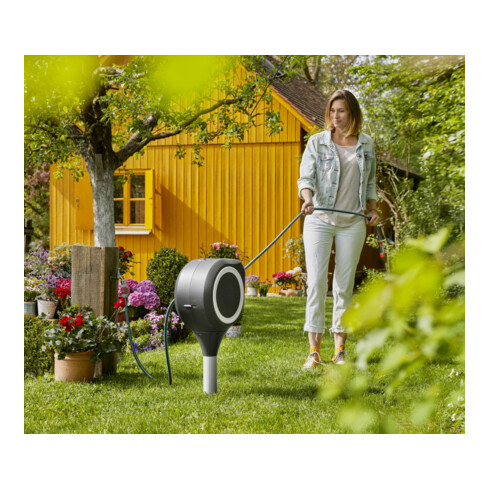 Coffre à tuyaux de jardin RollUp S GARDENA (blanc) 15 m