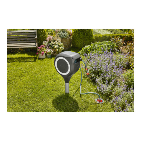 Coffre à tuyaux de jardin RollUp S GARDENA (blanc) 15 m