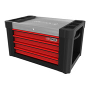 Coffre de servante d'atelier PERFORMANCEplus, 4 tiroirs, noir/rouge KS Tools-2