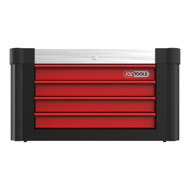 Coffre de servante d'atelier PERFORMANCEplus, 4 tiroirs, noir/rouge KS Tools