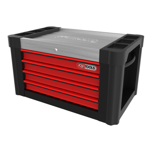 Coffre de servante d'atelier PERFORMANCEplus, 4 tiroirs, noir/rouge KS Tools