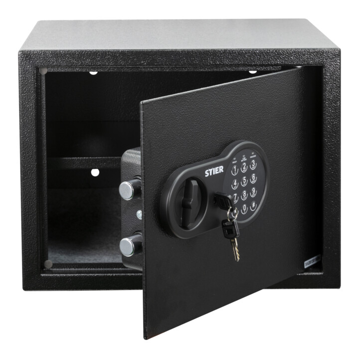 Coffre-fort pour documents STIER, dimensions extérieures 300x380x300 mm