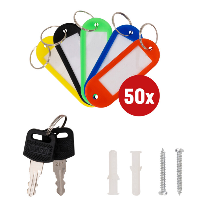 Coffret à clés STIER pour 93 clés avec paroi intérieure rabattable, 300x240x80 mm
