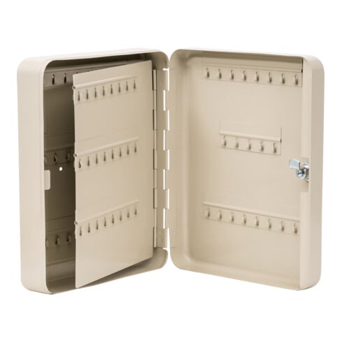 Coffret à clés STIER pour 93 clés avec paroi intérieure rabattable, 300x240x80 mm