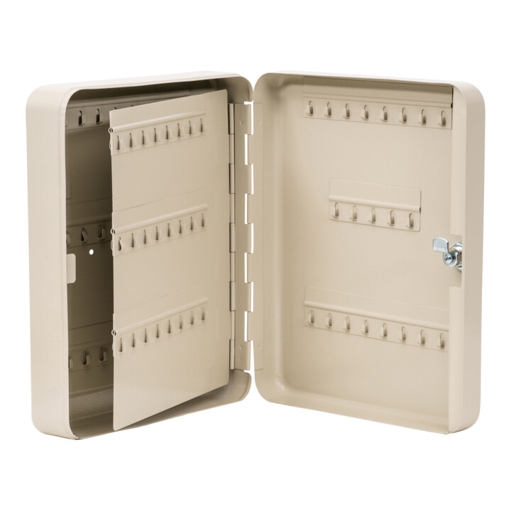 Coffret à clés STIER pour 93 clés avec paroi intérieure rabattable, 300x240x80 mm