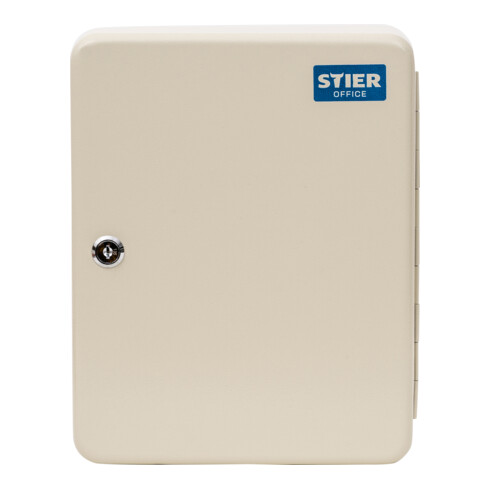 Coffret à clés STIER pour 93 clés avec paroi intérieure rabattable, 300x240x80 mm