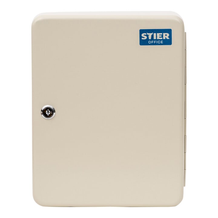 Coffret à clés STIER pour 93 clés avec paroi intérieure rabattable, 300x240x80 mm