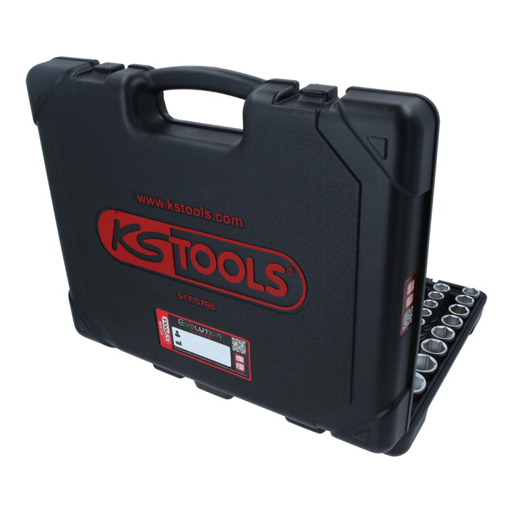 Coffret à douilles KS Tools 1/4", 3/8", 1/2",  195 pièces