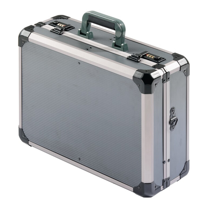 Coffret à outils en aluminium, 460x340x165mm, 2 panneaux à outils verrouillables
