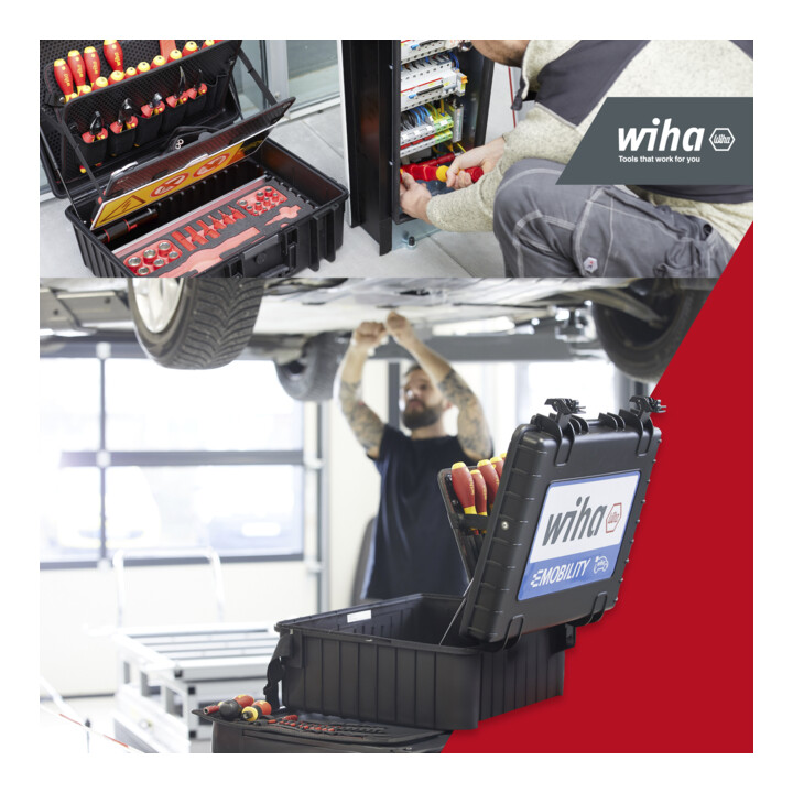 Coffret à outils Wiha XL eMobility pour véhicules hybrides et électriques, 70 pièces