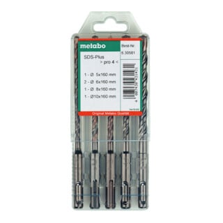 Coffret de 5 forets SDS-plus Metabo Pro 4