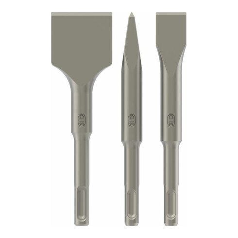 Coffret de burins courts SDS plus, 3 pièces 140; 140x20;140x40 mm