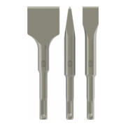 Coffret de burins courts SDS plus, 3 pièces 140; 140x20;140x40 mm