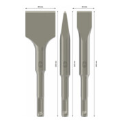 Coffret de burins courts SDS plus, 3 pièces 140; 140x20;140x40 mm-4