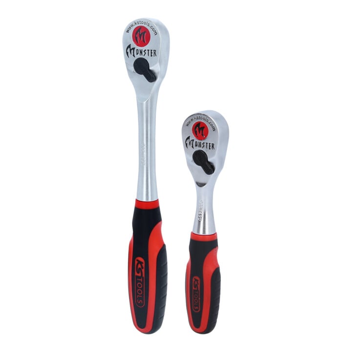 Coffret de cliquets réversibles Monster KS Tools 2 pcs 1/4"+1/2"