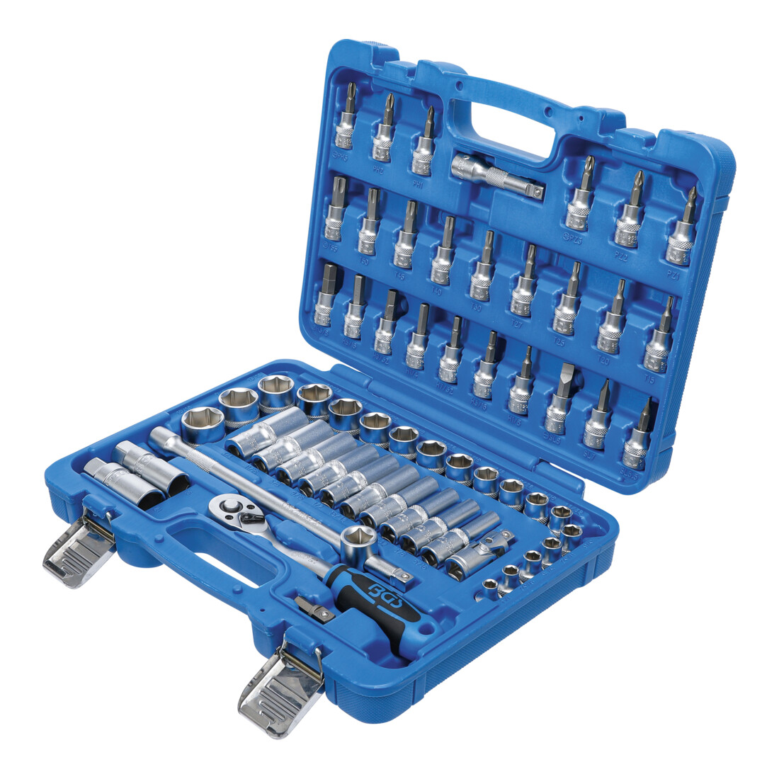 Coffret de douilles 10 mm (3/8") en pouces 61 pièces BGS