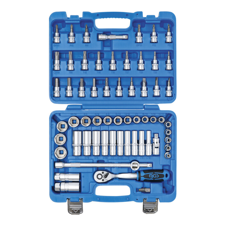 Coffret de douilles 10 mm (3/8") en pouces 61 pièces BGS
